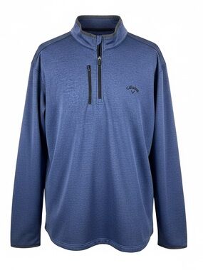 Callaway Golf Men’s Tech Fleece 1/4 Zip Pullover Jacket Mens XL Blue 3115